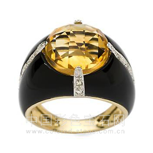 黄晶,citrine,天然,中国彩色宝石网,戒指